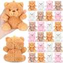 Tasdurian 24 Pcs Mini Plush Bear Bulk Small Stuffed Animal DIY Keychain for Birthday Gifts Party Favors Supplies