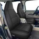 AOMSAZTO Custom Fit Seat Covers for Jeep Wrangler 1997 1998 1999 2000 2001 2002 Waterproof Car Seat Covers Full Set Black