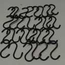 30 Pack Vinyl Coated Heavy Duty S Hooks for Hanging Plants, Clothes, Non Slip Steel Metal Black Rubber Coated Closet S Hooks for Hanging Jeans, Jewelry, Pot, Pan