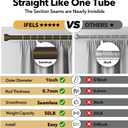 IFELS Heavy Duty Curtain Rods for Windows 66 to 120 Inch, 1 Inch Bronze Window Curtain Rod for Bedroom, Living Room, Outdoor, Adjustable Easy Install Long Modern Curtains Rods(A1,Bronze,30"-120")