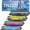 MYTONER TN227 High Yield Toner Cartridge 4 Pack Compatible Replacement for Brother TN227 TN-227 TN227BK TN223 for HL-L3210CW MFC-L3750CDW MFC-L3710CW HL-L3270CDW (TN-227BK/C/M/Y High Yield, 4Pack)