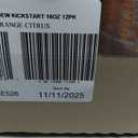 Mountain Dew Kickstart, Orange Citrus, 92mg Caffeine, Vitamins B & C, 80 Calories, 5% Juice, 16 Fl Oz (Pack of 12), Best By 11/11/2025