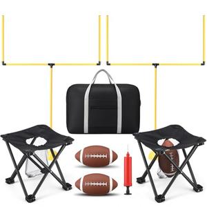 Realspring 2 Set Football Goal Post Yard Football Chairs Outdoor Games Outdoor Toss Goal Post Set for Backyard, Beach, Park, Tournaments, Sports Training