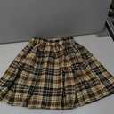 WDIRARA Toddler Girl's 2 Piece Outfit Graphic Sweatshirt Plaid Pleated Skirt Set Preppy Outfits 5
