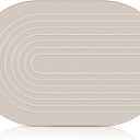 Elfcool Stone Bath Mat Diatomaceous Earth Shower Mat Non Slip Quick Dry Bath Stone Mat Super Absorbent Bathroom Floor Mat for Bathroom Kitchen Counter (Off White), 1'3" x 1'11"
