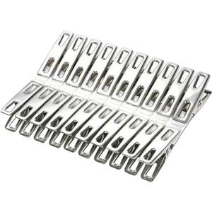 20Pcs Clothes Pegs Clamps Stainless Steel Clothespins Metal Laundry Towel Sock Pins Hanger Sealing 4.5cm Clips for Clothes(20Pcs)