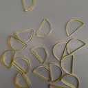 16 Pcs Gold Napkin Rings-Stainless Steel Napkin Rings,Metal Napkin Ring for Table Settings Wedding Christmas Party Dinner Table(Semicircle)