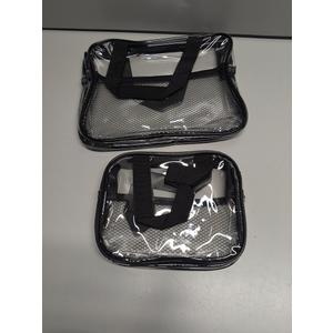 XEWEA Clear Travel Toiletry Bags with Handles & Pocket for Men Women, TSA Approved Transparent Makeup Bag,Waterproof PVC Quart Organizer with Zipper for Toiletries Airline Essentials