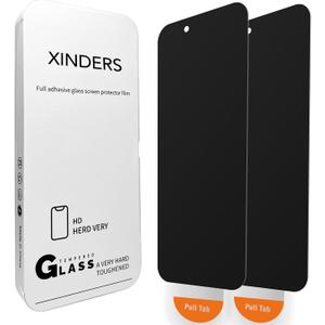 Designed for iPhone Air Privacy Tempered Glass Screen Protector [Military Grade Shatterproof & Longest Durable], Auto Dust-Elimination Installation Box, Bubble Free, HD Clear, Anti-Spy, Easy Installation, 2 Pack
