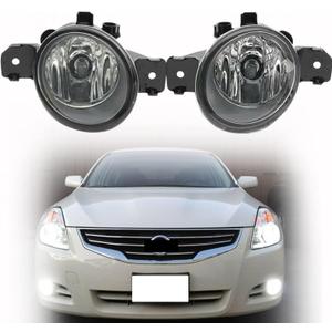 2-Pack H11 Clear Lens Halogen Fog Light Replacement for Altima 2008-2013/Rogue 2008-2015/Maxima 2009-2014/Versa 2012-2016/Murano 2015-2016/Pathfi Driver and Passenger Side NI2593117, NI2592117