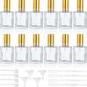 YU FENG 12pcs Clear Perfume Spray Bottles 15ml Glass Fine Mist Sprayer Empty Spray Bottles Refillable Container Perfume Atomizer for Cleaning, Essential Oil, Liquid