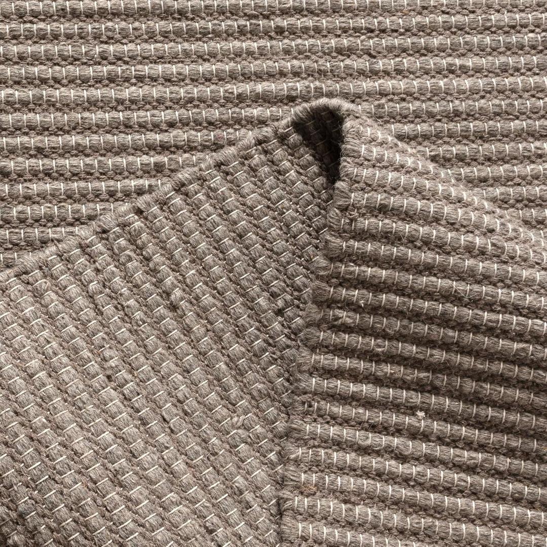 KEMA Wool Cotton Hand Woven Chunky Knit Popcorn Rug - Ivory Contemporary Area Rug for Living Room Bedroom (Oatmeal, 8x10)