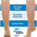 (3 Pairs) Sheer Compression Socks for Women 15-20mmHg - Womens Graduated Knee Highs Support Stockings for Circulation, Swelling, Varicose Veins, Lymphedema - Beige, X-Large - A403