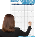 SUNEE 2026 Wall Calendar Extra Large 17"x27", 21 Month Calendar (Ends June 2027), Vertical Large Monthly Calendar 2026-2027 for Wall, Seasons Color