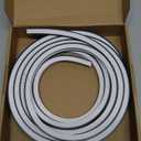 16.4FT Recessed Flexible LED Diffuser Channel, Silicone Black Bendable LED Diffuser Strip Light Tube Cover for Background Decoration, Wall, Cabinet and Indoor Outdoor Lighting (10 x 10mm)