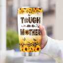 For Mothers Day Women Mother Mom Funny Coffee Leopard Print Cups Insulated Tumblers Cheetah Handle, Mama Bear Gifts, Mama Bear Sunflower, Tumbler 20 Oz With Lid And Straw