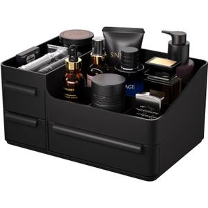Cologne Organizer For Men: Mens Bathroom Organizer - Bathroom Organizer Countertop With Drawers, For Razor, Shaving Lotion, Skincare, Deodorant, Perfume, Gifts For Men, Valentines Day Gifts
