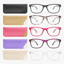 Reading Glasses Blue Light Blocking, Computer Glasses for Women Men, Fashion Square Eyeglasses 5 Pairs