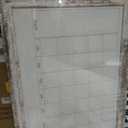 Monthly Dry Erase Calendar Whiteboard for Wall, 24" x 18" Magnetic White Board Calendar Board - Rustic Vintage Wooden Frame