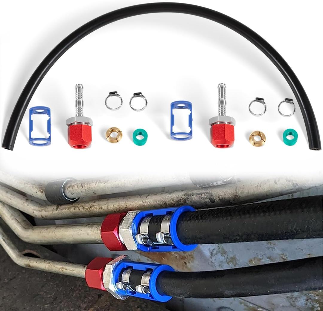 800-671 A/C Line Splice Connector Splicer Coupler Kit for 3/8" Line with No.6 Hose - Heavy-Duty Easy Install AC Air Conditioning Line Repair Kit