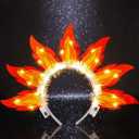 Zoestar Light Up Flame Headband LED Fire Headbands Party Hair Accessories for Women