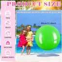 Jenaai 2 Pcs 30 Inch Large Bouncy Balls Giant Inflatable Rubber Kickballs Big Outdoor Exercise Jumping Hopping Ball for Outdoor Activity Sports Party Decor(Pink, Green)