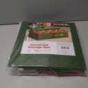 ZOBER Underbed Christmas Ornament Storage Box - Stores 64 3" Ornaments, With Dividers - Tear Proof 600D Oxford Fabric, Ornament Organizer Storage Box, Durable Christmas Containers Holder - Green