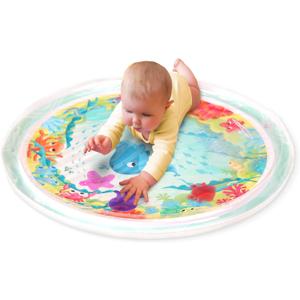 B. toys  Baby Inflatable Tummy Time Mat 6 Removable Sea Animals Water Activity Mat for Babies Easy to Clean  6+ Months Wonder Waves