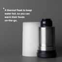Tommee Tippee Portable Travel Baby Bottle and Food Warmer, Thermal Insulation, Stainless-Steel Flask with Leak-Proof Lid