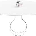 Kiven 6.7 in Round Diffuser Shade with Clip Adapter, Acrylic Lamp Shade Diffusers for Pendants Light Table Lamp, Fits 7-9" Openings, Frosted White, 1 Pack