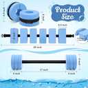 Soulchen Pool Exercise Set Including Long Aquatic Exercise Dumbbells,Pool Ankle Weights,Swim Belt,Water Aerobics Water Aerobics Equipment Set for Full Body Swim Training Kit(Blue,Large)