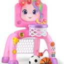 Liberry Toddler Basketball Hoop & Soccer Goal for 1 2 3 Year Old Girls Boys, Kids Sports Toy with Lights Sounds Music, Interactive Christmas Birthday Gift for Baby, Pink