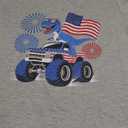 Dinosaur 4th Of July T Rex Dinosaur Monster Truck Dino T-Shirt, Medium