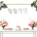 LANGXUN Meatl Table Balloon Arch Kit, Adjustable 16''-56'' Tall 29"-98" Length Table Stand, For Birthday Party Wedding & Graduation Decorations, Christmas Decort Baby Shower Party Supplies (Gold)