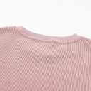 SELINK Women's Crewneck Oversized Corduroy Corded Sweatshirt Long Sleeve Casual Pullover Tops (Pink, S)