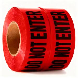 Danger Do Not Enter Tape 2 Pack 3 inch X 1000 feet Sharp Red with a Bold Black Print for High Visibility Tear Resistant Design