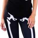 Tipsy Elves Halloween Womens Skeleton Costume Shirt - Cute and Spooky Adult Womens Skeleton Tops - Front Printed Ribcage (Medium, Black)