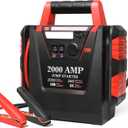 Jump Starter with Air Compressor,2000A Car Battery Jumper Starter 260 PSI Tire Inflator,6 in 1 Auto Lead-Acid Battery Booster Jump Starter for Up to 10.0L Gas or 8.0L Diesel with LED Light