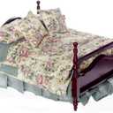Dollhouse Miniature 1:12 Scale Bed with Linens #T3302a