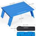 Old Bahama Bay Ultralight Aluminum Mini Table, 66lbs/30kg Weight Capacity, Foldable Small Beach Table with Retractable Legs, Suitable for Picnic Camping Outdoor Hiking