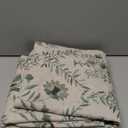 Printed Linen Curtains 63 Inch Length 2 Panels Set Patterned Sage Green Floral Semi Sheer Living Room Bedroom Back Tab Farmhouse Boho French Country Flower Plant Kitchen Window Curtain Drapes 52x63