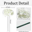 65Pcs White Hydrangea Artificial Flowers BulkRealistic Silk Fake Flowers with StemsFaux Hydrangea Flowers for Wedding Home Decor Centerpieces Living Room Garden Party Baby Shower Decoration