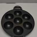 Japan Large Aperture Takoyaki Pan, Cake Mold, Masa Pan, Takoyaki Maker, Nonstick, 0.95kg (7 Hole) (Without cover)