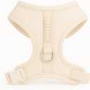 Dog Harness Vanilla Cream Off White Neoprene Leather Design Sport Small Medium Large No Pull Reflective Adjustable Breathable Lightweight Pet (L: Neck=16.5-22''/Chest=22.4-32.7'')