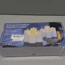 Yeelida Outdoor 4pcs Flameless Waterproof Candles with Handy Remote Control, Cycle Timer Battery Operated Candle Grease Effect LED Flickering Pillar Plastic Long Lasting (Ivory, 3" x4" 5" 6" 7")