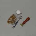 Yoption Vintage Letter C with Wreath Wax Seal Stamp Kit with 120 Antique Gold Wax Seal Beads
