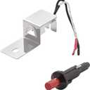 SafBbcue 80462 Grill Igniter Replacement for Weber Q1000/Q2000 Grill Accessories Replacement Parts,for Weber Q100 Q200 Gas Grill Ignitor for Weber 386001 386002 566001 Grill Parts, Ignition Button