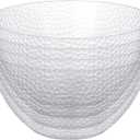 Suwimut 4 Pack Clear Plastic Serving Bowls, 135 OZ Large Round Plastic Bowls, 10 Inch Disposable Reusable Salad Mixing Bowl Buffet Containers for Catering, Party, Salad, Fruit, Chips, Popcorn, Snack