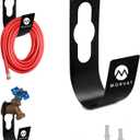 Morvat Premium 100 Ft Hose Hanger with Rust Resistant Metal, Organize Your Garden, Garage & Outdoor Storage Area, Wall Mount Holder or Hang/Hook Over Water Spigot with Included Screws