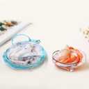 NUOBESTY Foldable Fan Japanese Style Handheld Round Folding Fan Great for Wedding Birthdays Decoration,4pcs